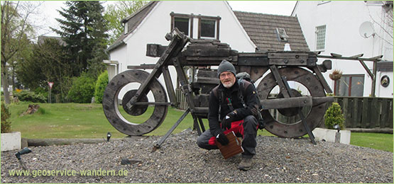 Holzmotorrad in Grevenstein